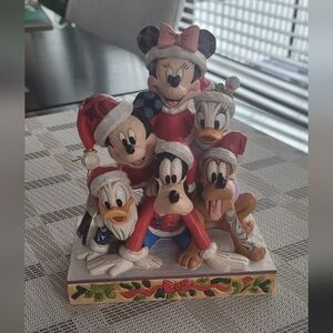 Disney Festive Figurine with Red, White, and Brown Accents
